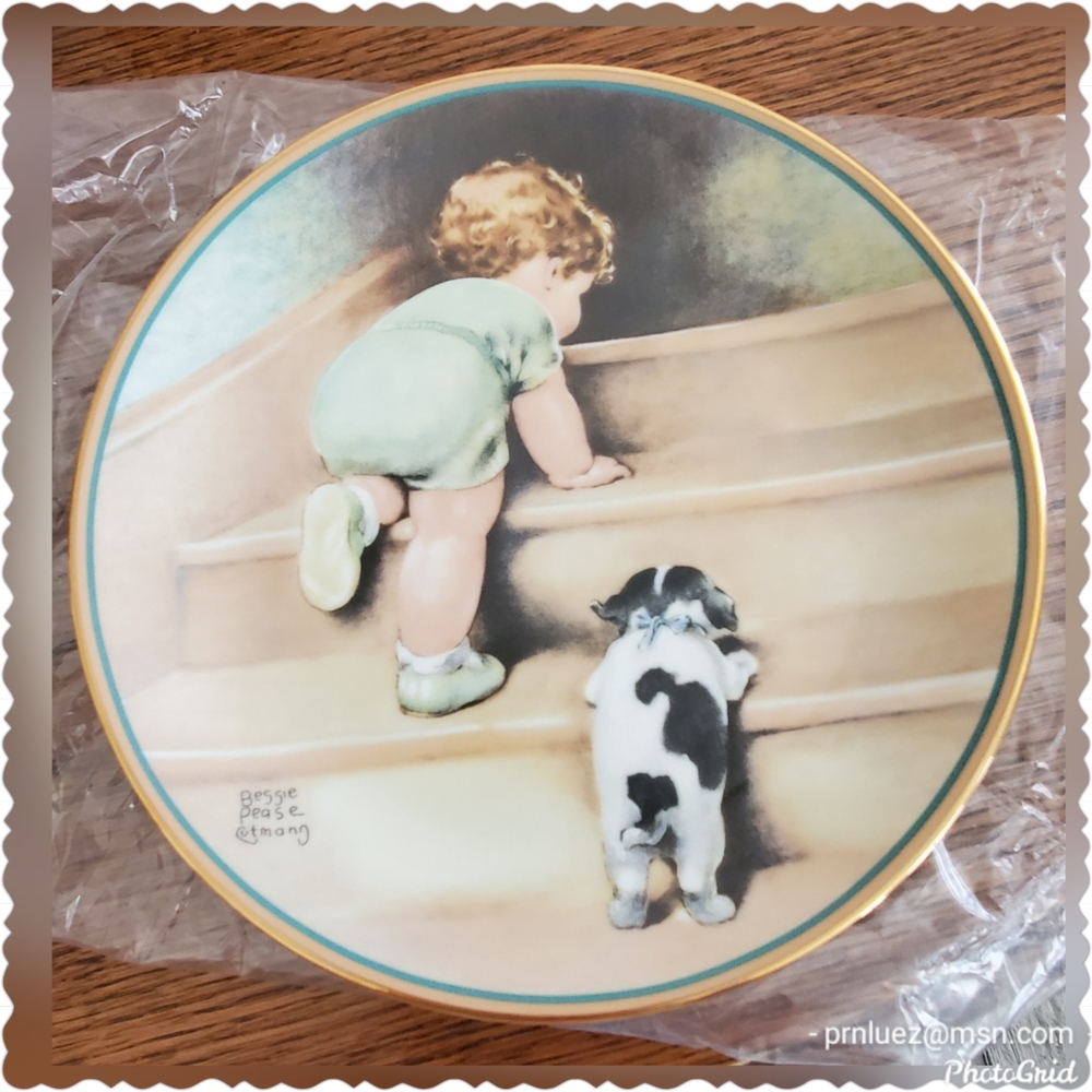 Bessie Pease Gutmann Plate, "On the Up and Up"